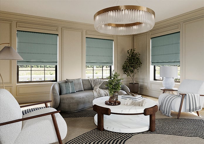 Astoria, Glacier Blue - Twist&Fit Roman Blind - Image 7